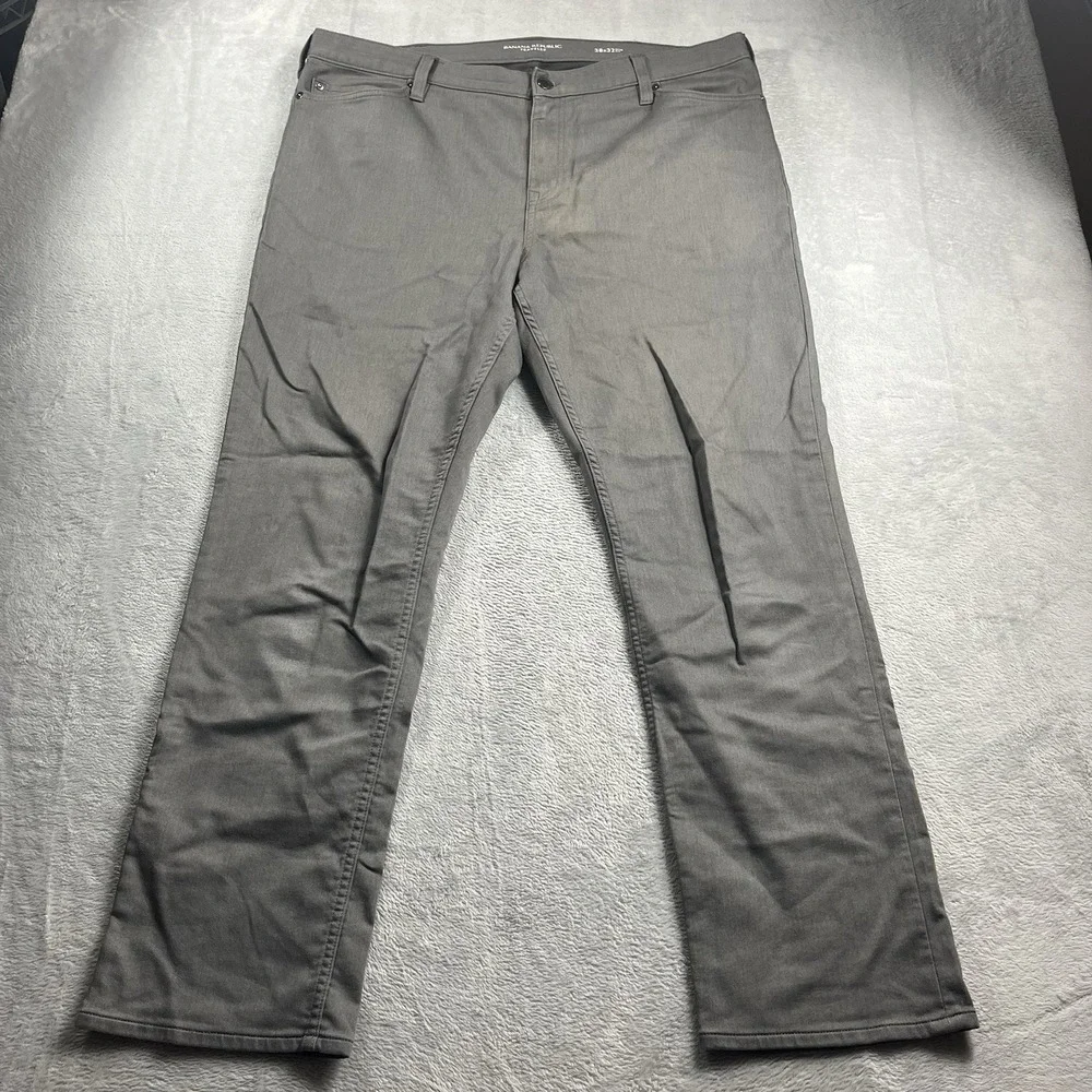 Banana Republic Traveler Jean 38x32 Slim Fit Mens Denim Pants‎ Gray